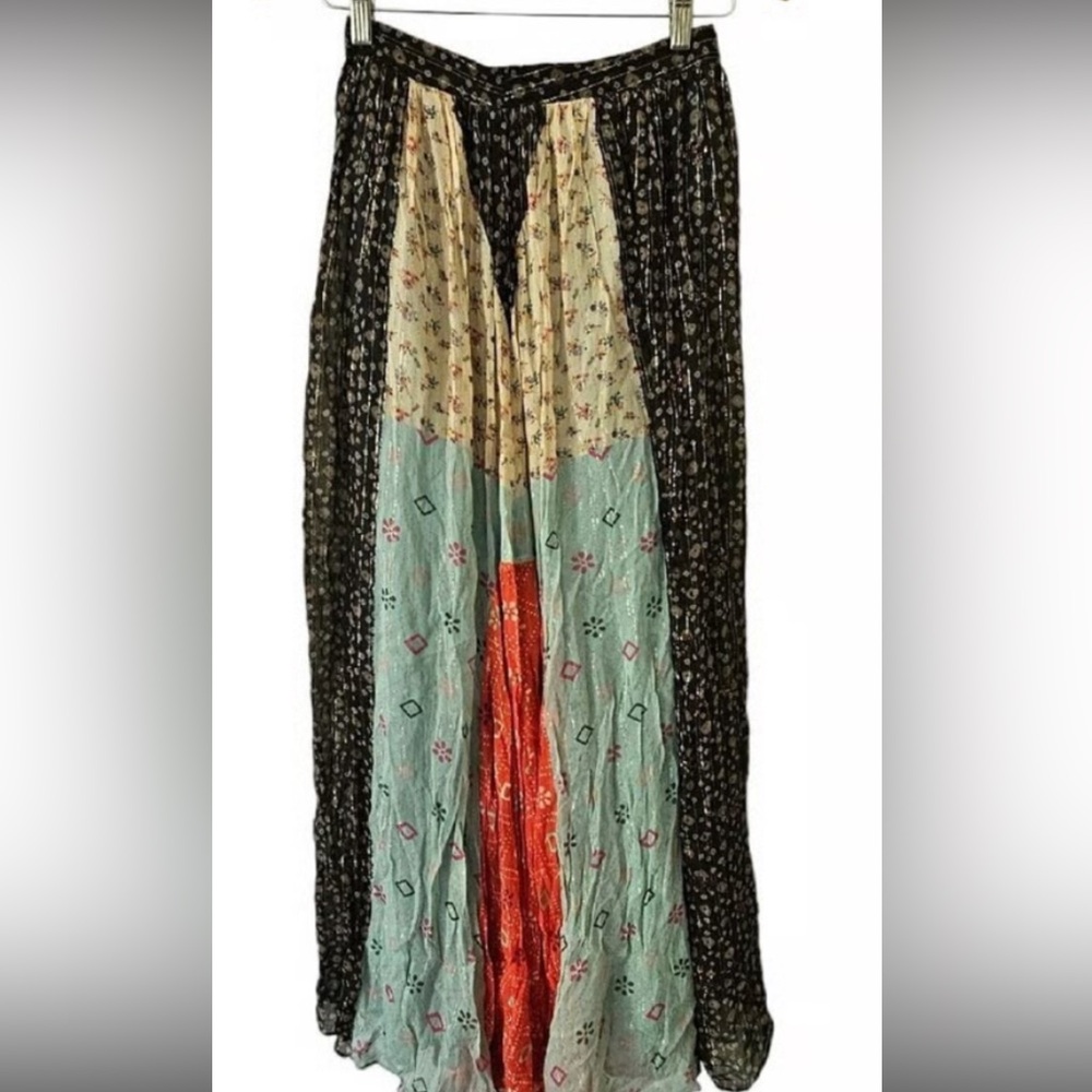 Anthropologie Multicolor Margot Pleated Maxi Skirt
